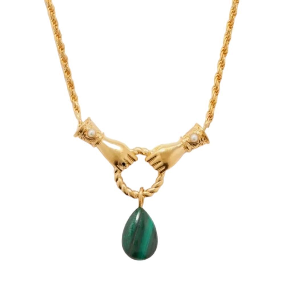 In Good Hands Drop Pendant Necklace